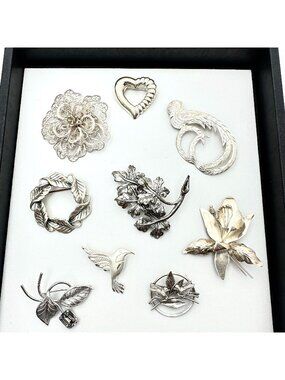 Sterling Silver Pins Brooches Lot 67 Grams Wear Scrap or Resell All XRF Tested